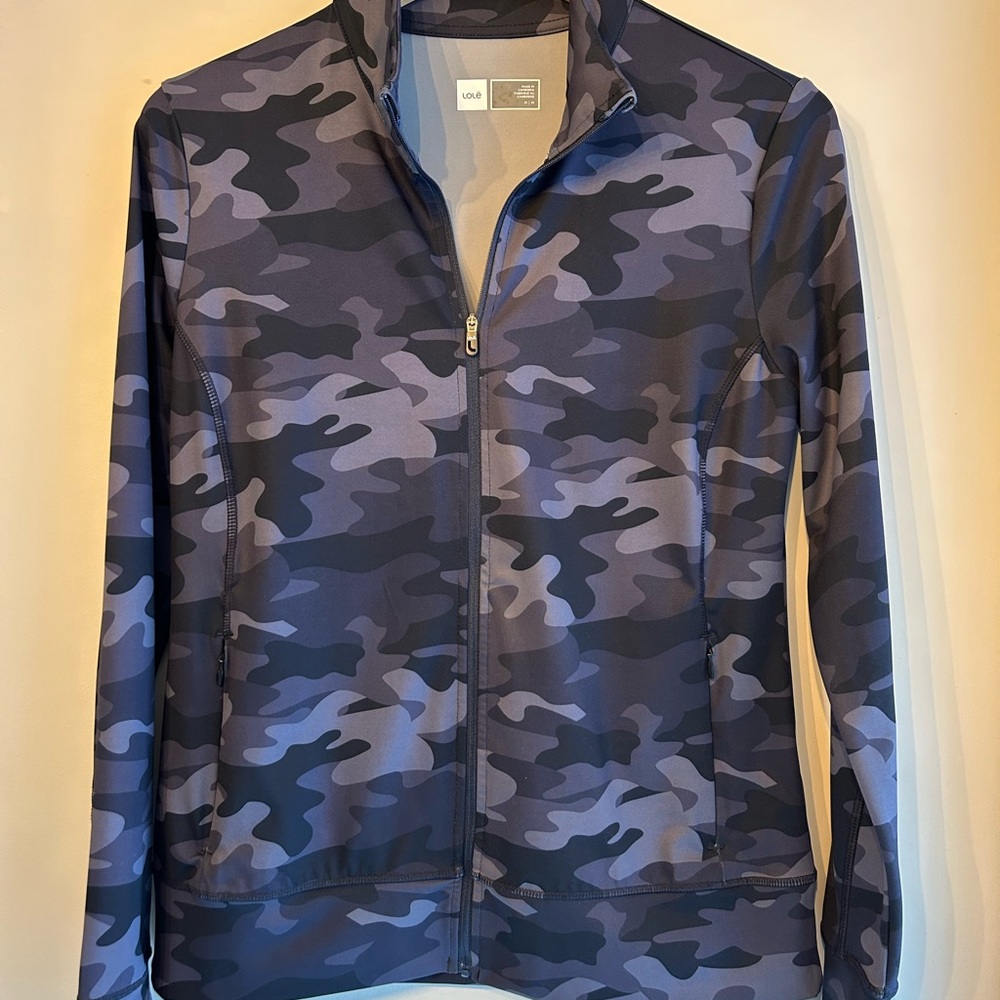 Lole Women's Camo Sweater - Blue and Black